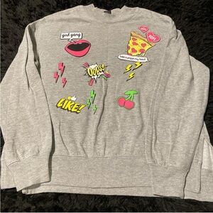 Cold Crush Gray Graphic Sweatshirt Relaxed Fit